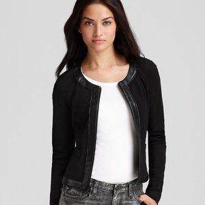 Bailey 44 Jacket - Zip Front with Faux Leather
